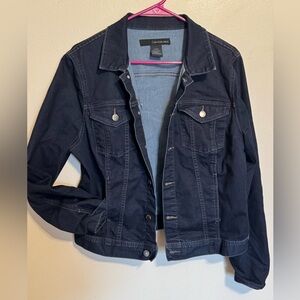 Calvin Klein Women's Dark Blue Jean Jacket Stretchy size XL